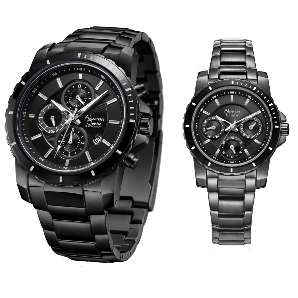 6141MCBFIPBA Couple's Chronograph Quartz Watch 44 + 36mm