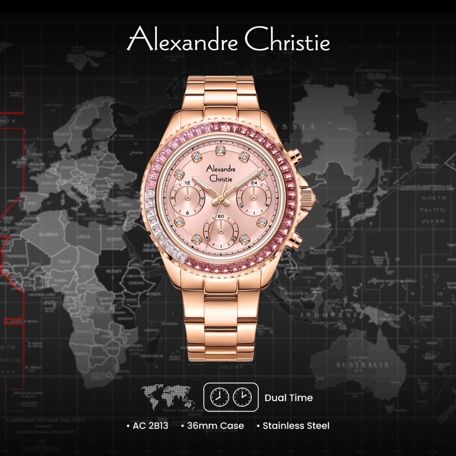 2B13BFBRGPN Women's Multi-function watch 36 mm - Image 5