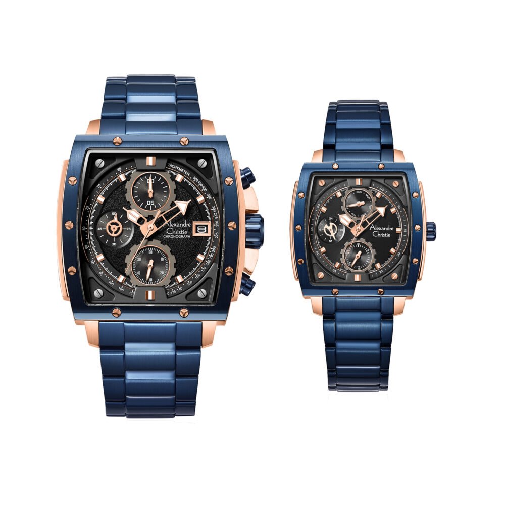 6376MCBFURBA Couple's Chronograph Quartz Watch 44+35mm