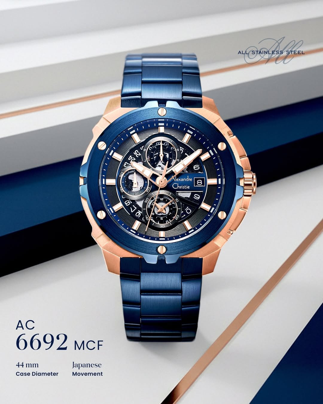 6692MCFURBU Men's Chronograph Quartz Watch 44mm - Image 4